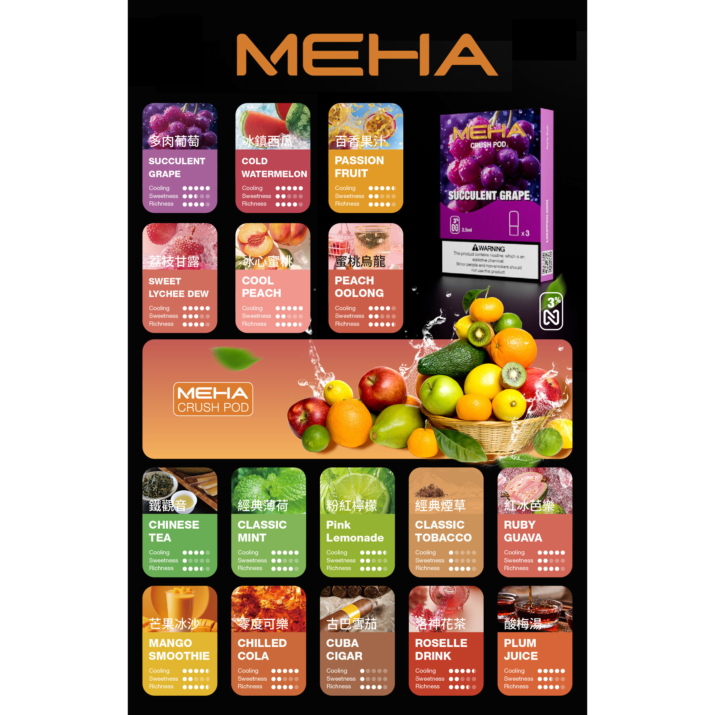 MEHA 妹嗨五代通用煙彈：陶瓷芯極致霧化，買 10 盒送主機